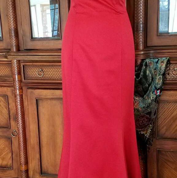 EUC ALLEN SCWARTZ SATIN BALL GOWN🥀 - Picture 3 of 7